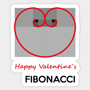 Happy Valentine´s Fibonacci Sticker